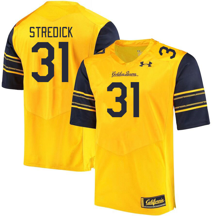 Men #31 Ashton Stredick California Golden Bears College Football Jerseys Stitched Sale-Gold